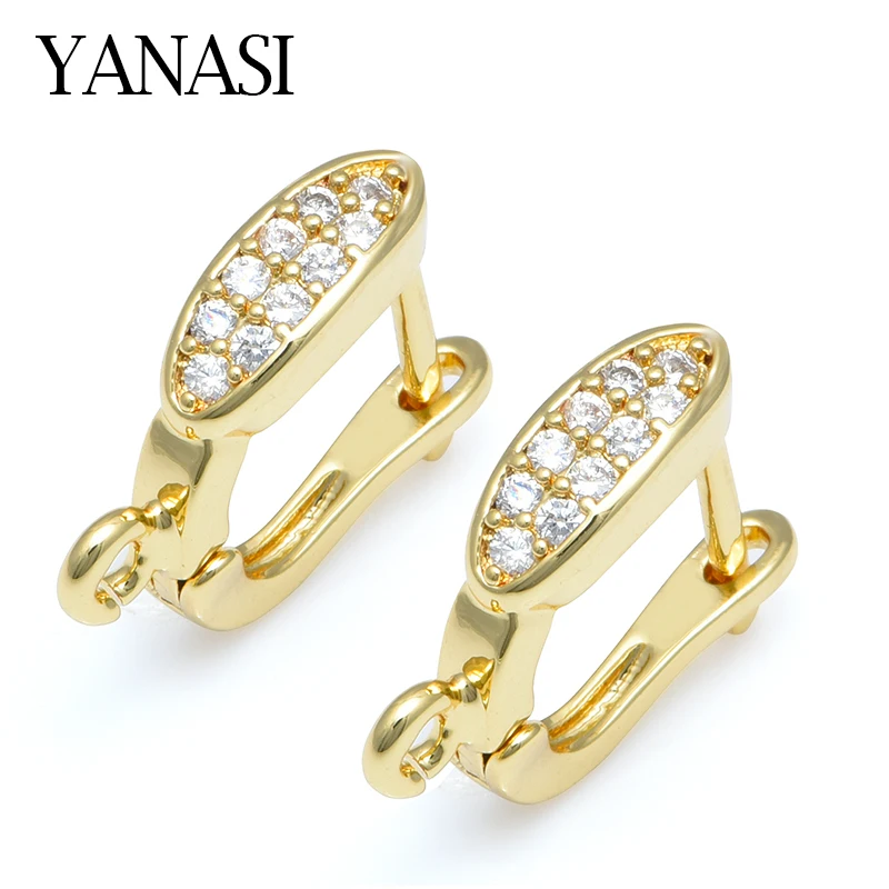 Женские аксессуары для сережек медные стразы из циркония жемчужные украшения