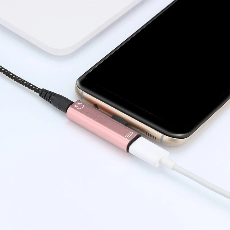 2 в 1 Тип C до 3 5 мм разъем для наушников зарядный конвертер USB Type мобильного