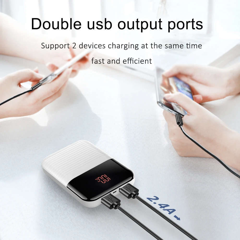 A.S портативное зарядное устройство s 10000 мАч Внешний аккумулятор Двойной USB выход