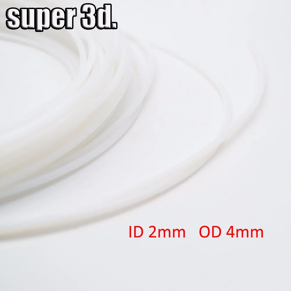 1 метр 3d принтер PTFE трубка прозрачная тефлоновая труба ID2mm OD4mm J-head hotend RepRap росток Боуден горло экструдера для нити