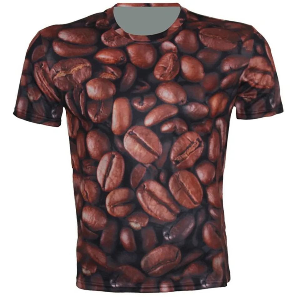 

Joyonly Girls Boys T-shirts Fashion 3d T shirts Coffce Bean Printed Kids Babys Cool Tops Tees 2019 Summer Children Clothing