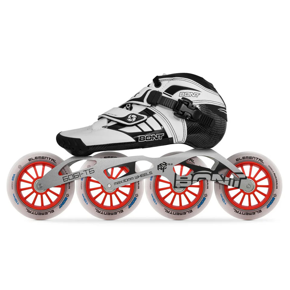 Model 8 Оригинальные Bont Z 2PT скоростные роликовые коньки Heatmoldable CarbonFiber Boot 4*90/100/110 мм 6061 элементарные ролики колеса - Цвет: Model 8