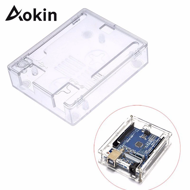 Aokin для Arduino Uno R3 чехол корпус прозрачный акриловый коробки | Компьютеры и офис