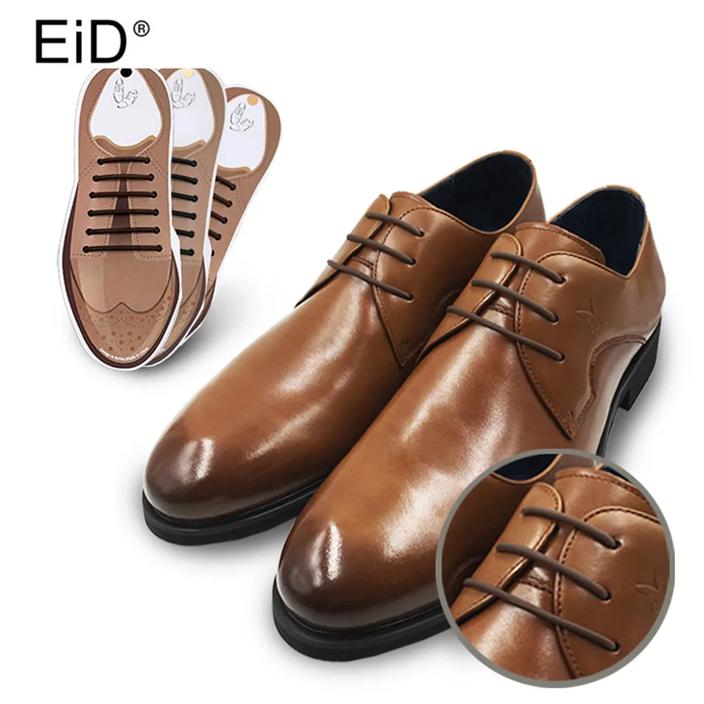 EiD 10 шт./компл. 3 размера мужская женская кожаная обувь ленивые шнурки без