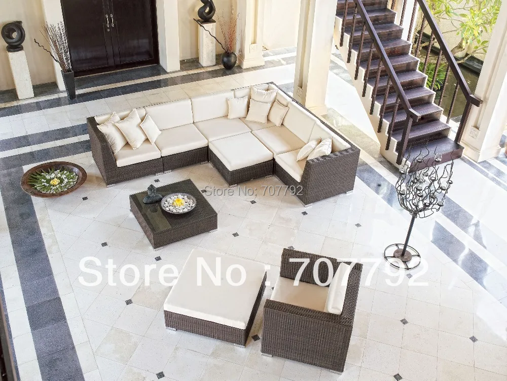 Садовая плетеная мебель роскошный диван современный секционный | Мебель
