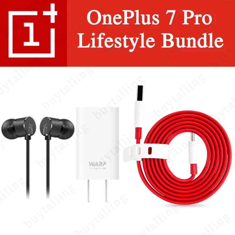 OnePlus 7 Pro Lifestyle Bundle NA Type C наушники пули x1 Warp Charge 30 адаптер питания cableex1|Зарядные