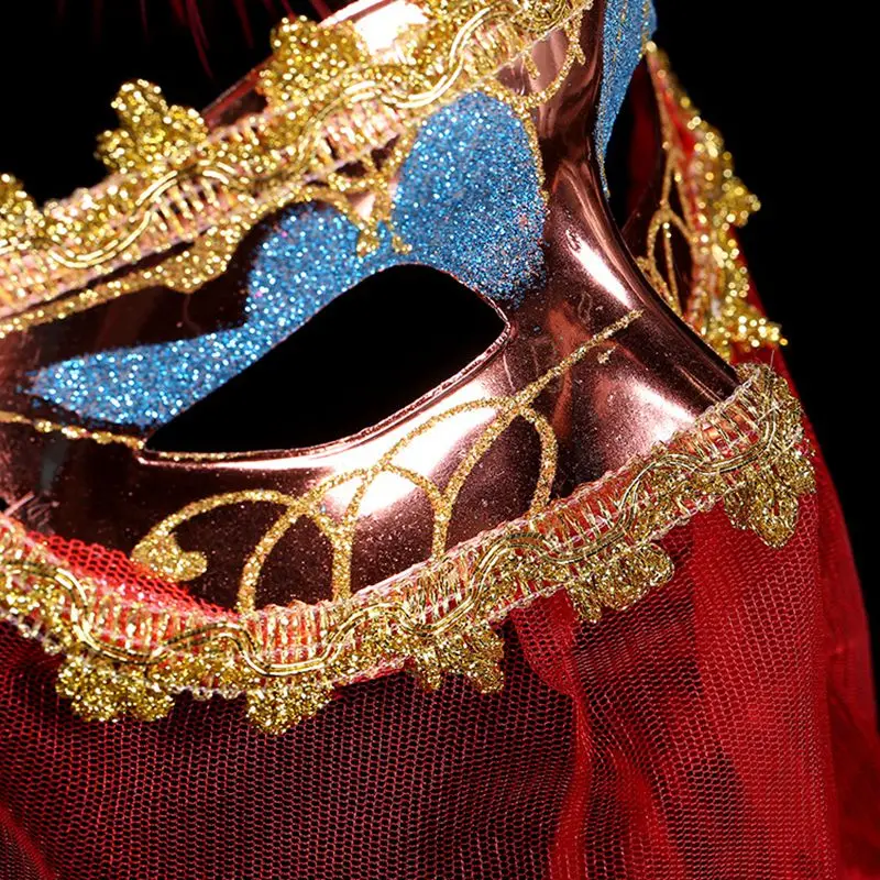 GNHYLL новая перьевая кружевная вуаль маска Венецианская маска танцора маскарадная вуаль глаза маски Рождество на праздник, украшение для платья