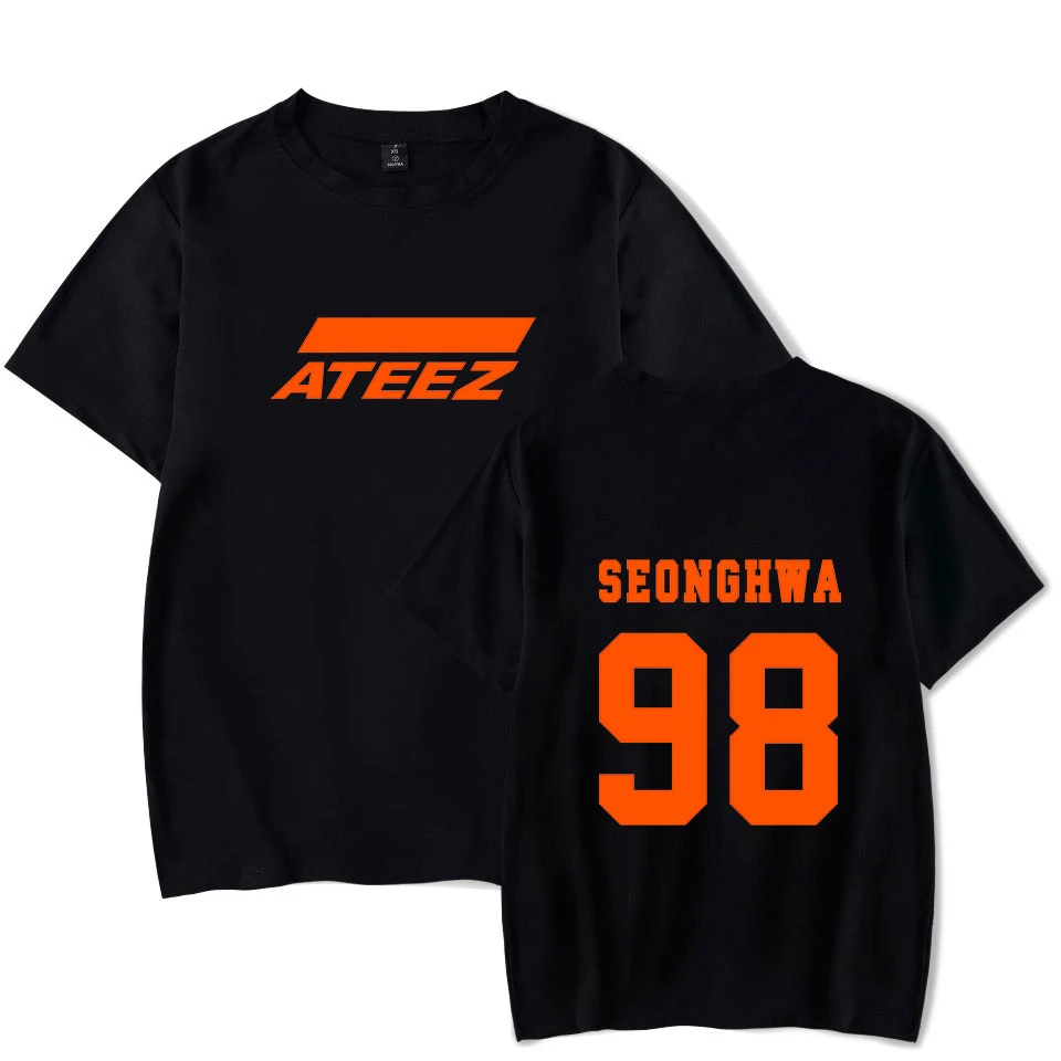 ATEEZ/футболка; топы; Hongjoong Seonghwa Yunho Yeosang San Mingi Wooyoung Jongho Kpop group; одежда для подростков