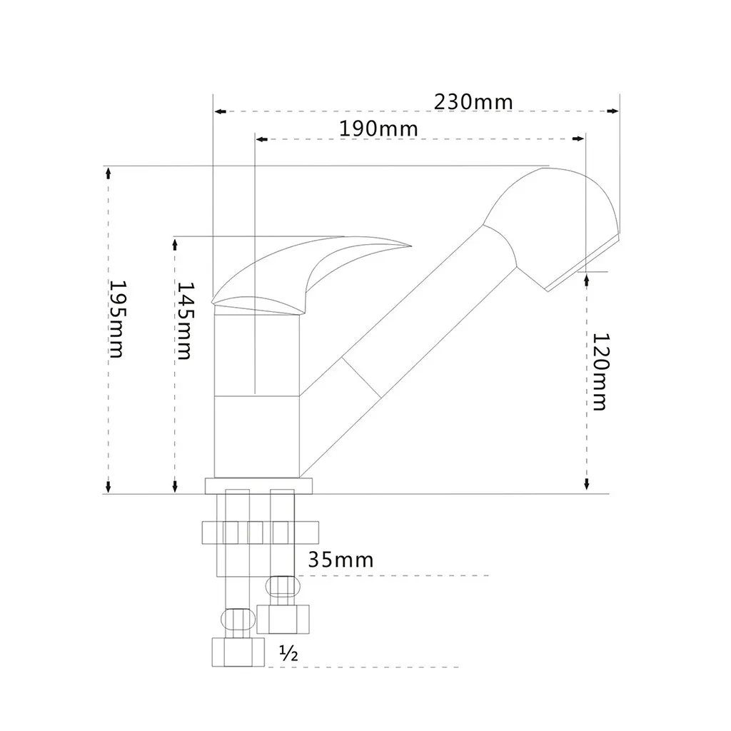 Современный Однорычажный Выдвижной распылитель с одной ручкой смесители для