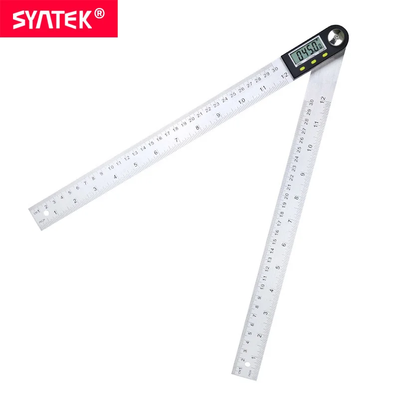

Syntek 0-200mm 0-300mm Electronic Digital Angle Finder Meter Stainless Steel Angle Ruler Protractor Inclinometer Goniometer CE