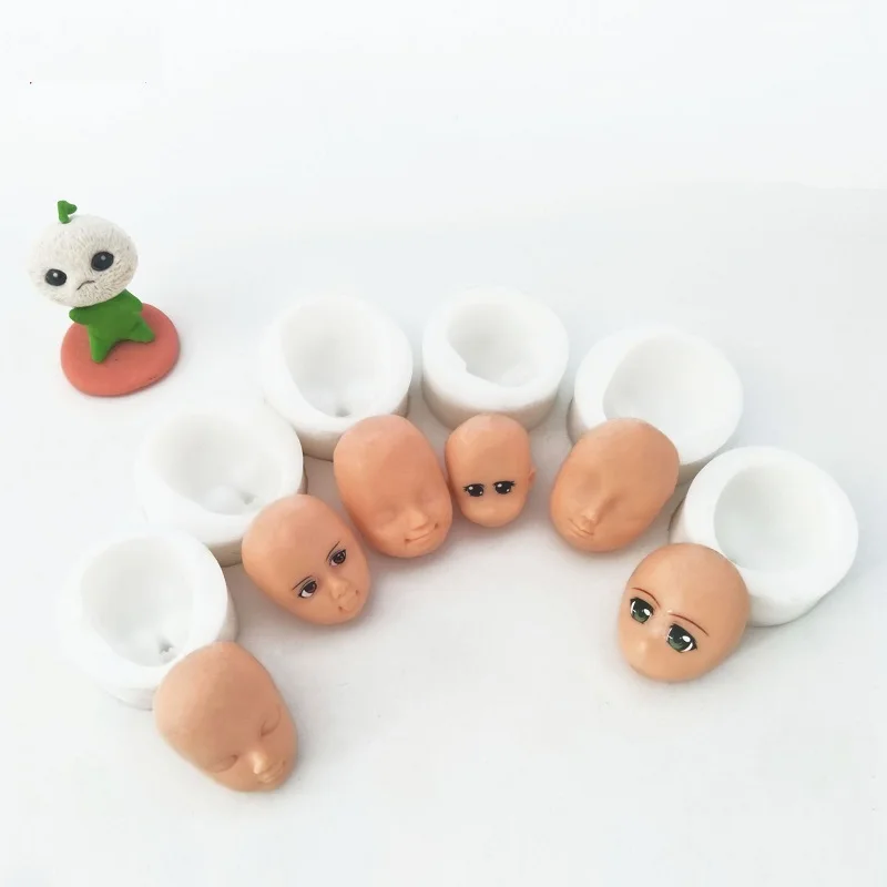 1 шт. кукла положительное лицо силикагель плесень DIY глина мягкая переворачивание