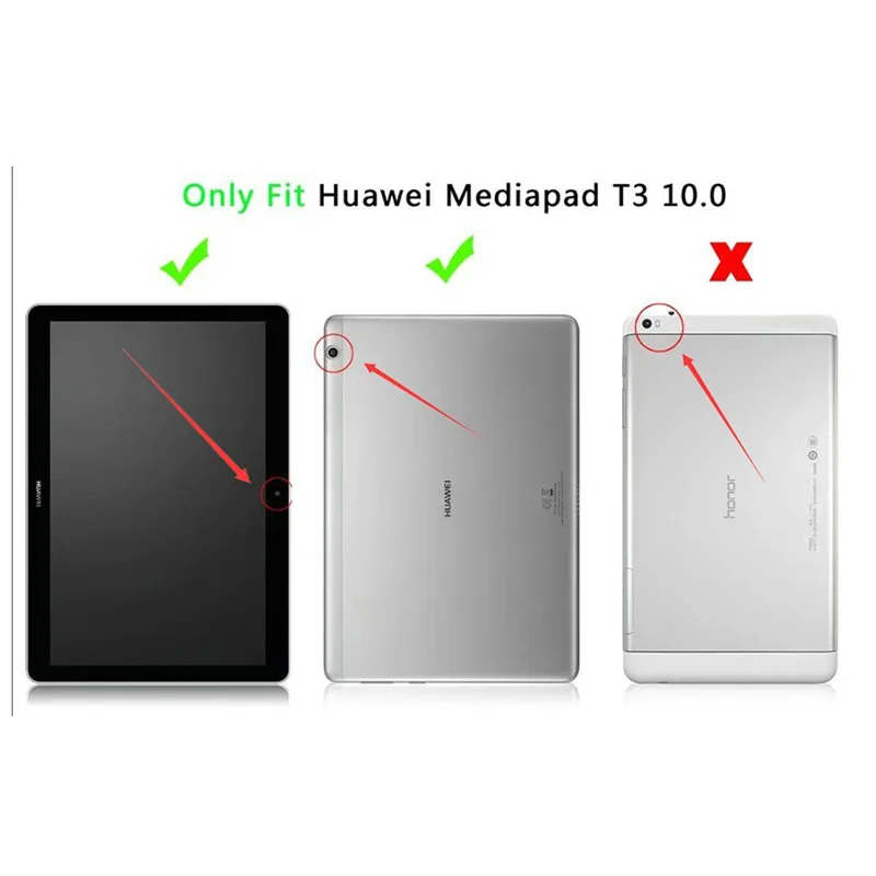 Чехол-книжка CucKooDo Folio Stand Slim Folding Smart Cover Case with Auto Wake / Sleep для планшета HUAWEI MediaPad T3 10.0 дюймов.
