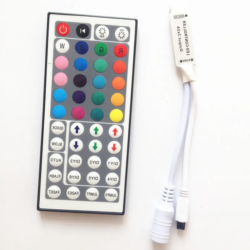 10 м светодиодная полоса освещения 5050 RGB Светодиодная гибкая набор + 44 клавиши