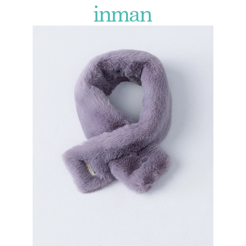 Женский шарф INMAN теплый из кроличьего меха в Корейском стиле | Аксессуары для