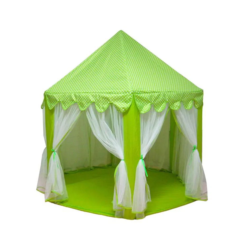 Детская палатка портативная Wigwam Принцесса Палатка для детей замок игровой домик открытый сад подарок для детей Складная Пляжная палатка подарок - Цвет: WJ3003C