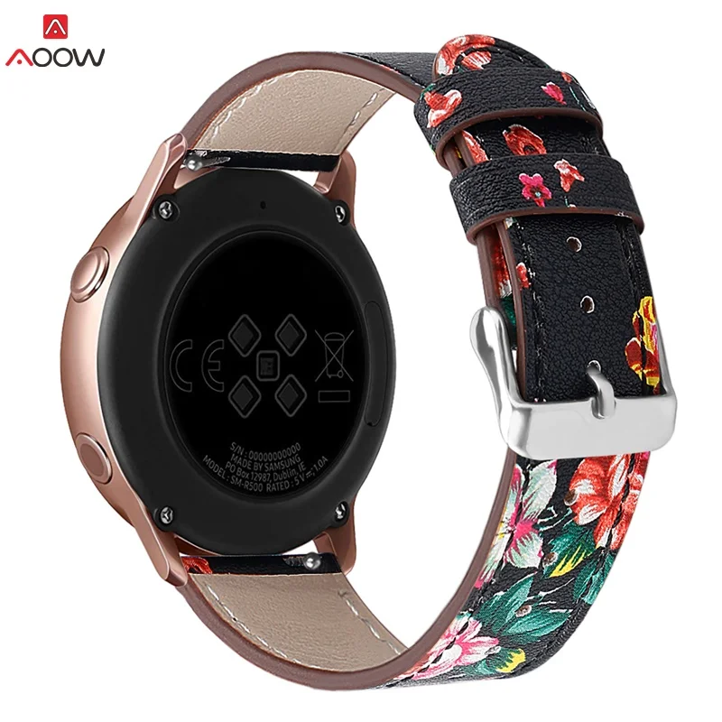 20 мм кожаный ремешок для часов samsung galaxy watch активный ремешок для samsung gear S2 Спортивный Классический наручный ремень galaxy watch 42 мм
