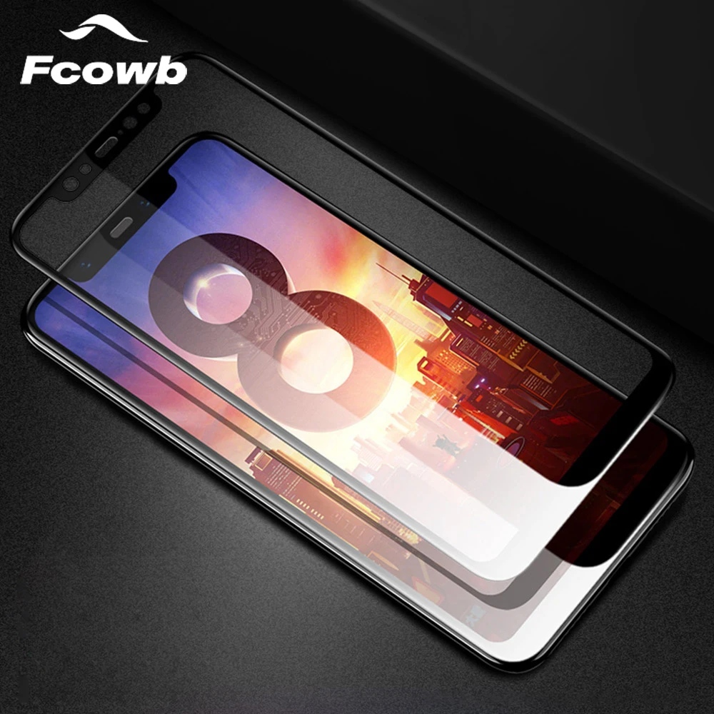 Закаленное стекло FCOWB для Xiaomi Mi8 SE твердость 5D 9 H полное покрытие полноэкранная