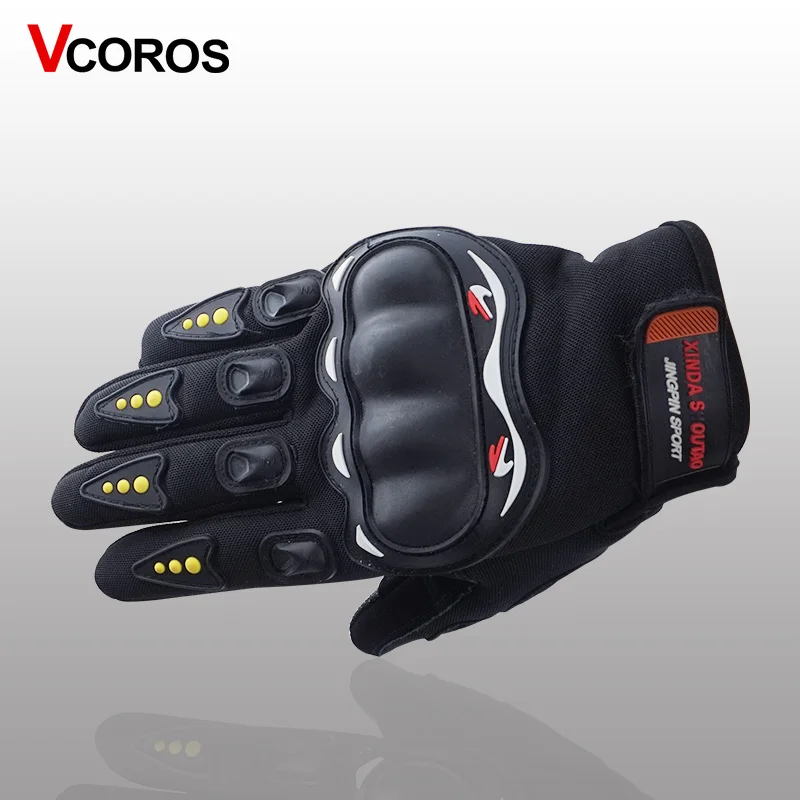 Vcoros Перчатки для мотоциклистов с полным пальцем износостойкие защитные перчатки