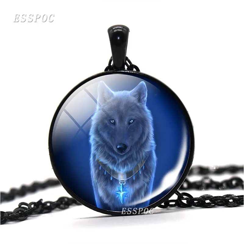 Мужское ожерелье с подвеской в виде головы волка стиле стимпанк ювелирное