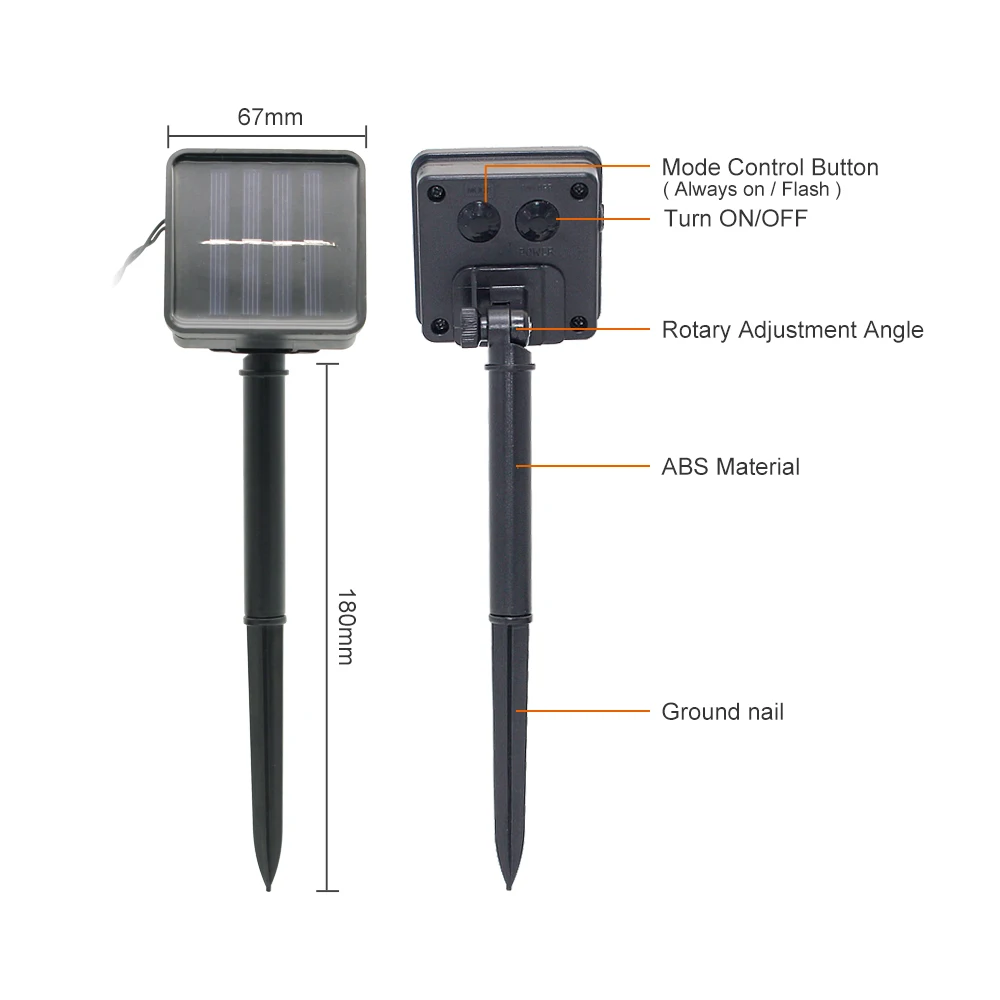 30 светодиодных солнечных рождественских сказочных огней Водонепроницаемые