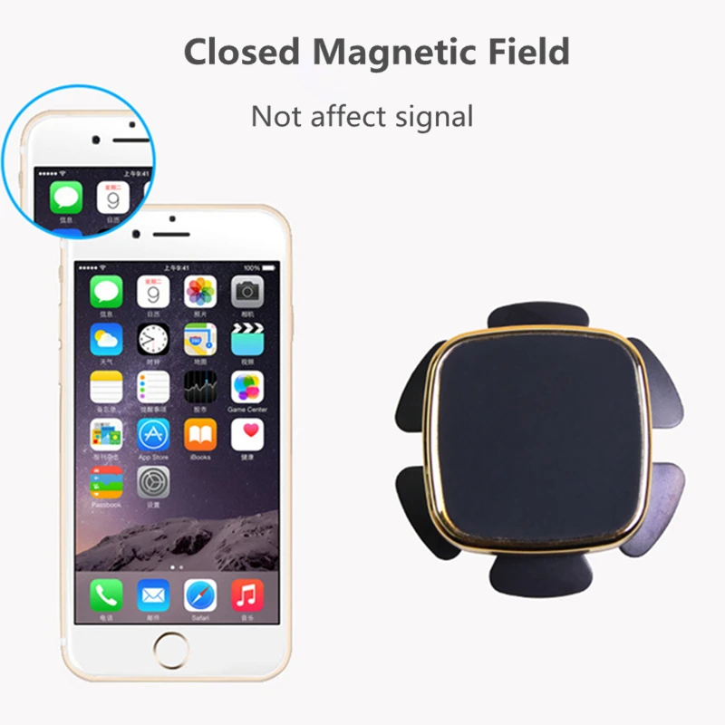 Магнитный автомобильный держатель для приборной панели плоский iPhone Samsung GPS