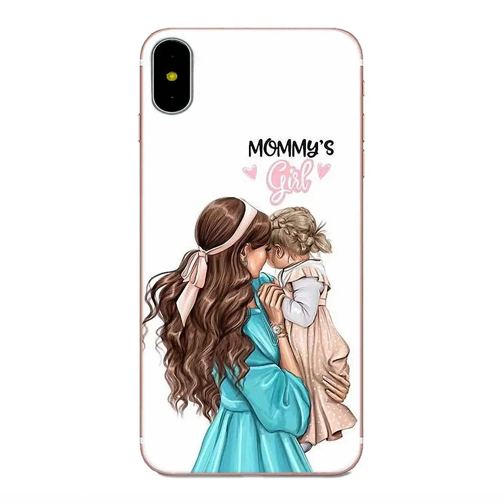 Модный уникальный прозрачный чехол для мамы и дочки из ТПУ Huawei P8 P9 P10 P20 P30 Mate 7 8 9 10 20
