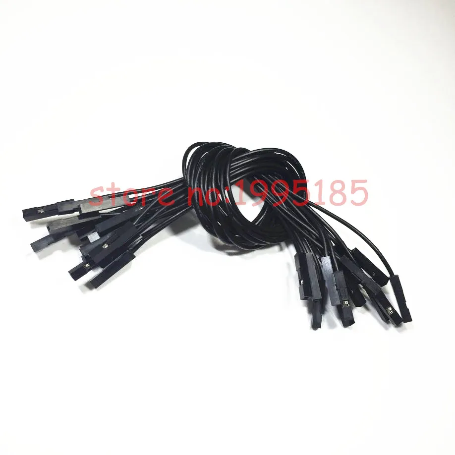 

20pcs New 1p to 1p 20cm Black female to female jumper wire Dupont cable 26AWG