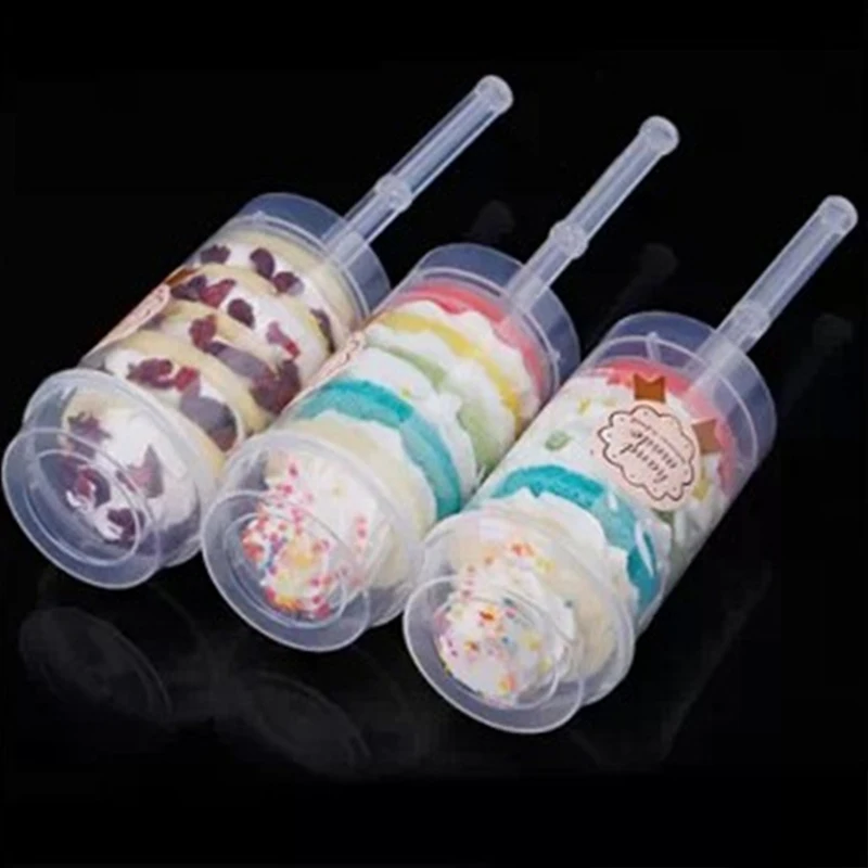 Практичные в виде мороженого Толкателя трубки мусс pushcake трубка