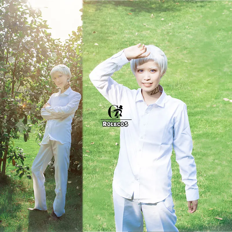 ROLECOS аниме обещанный Neverland Косплей Костюм Норман Рей Косплей Костюм Yakusoku no Neverland Униформа Мужская рубашка брюки