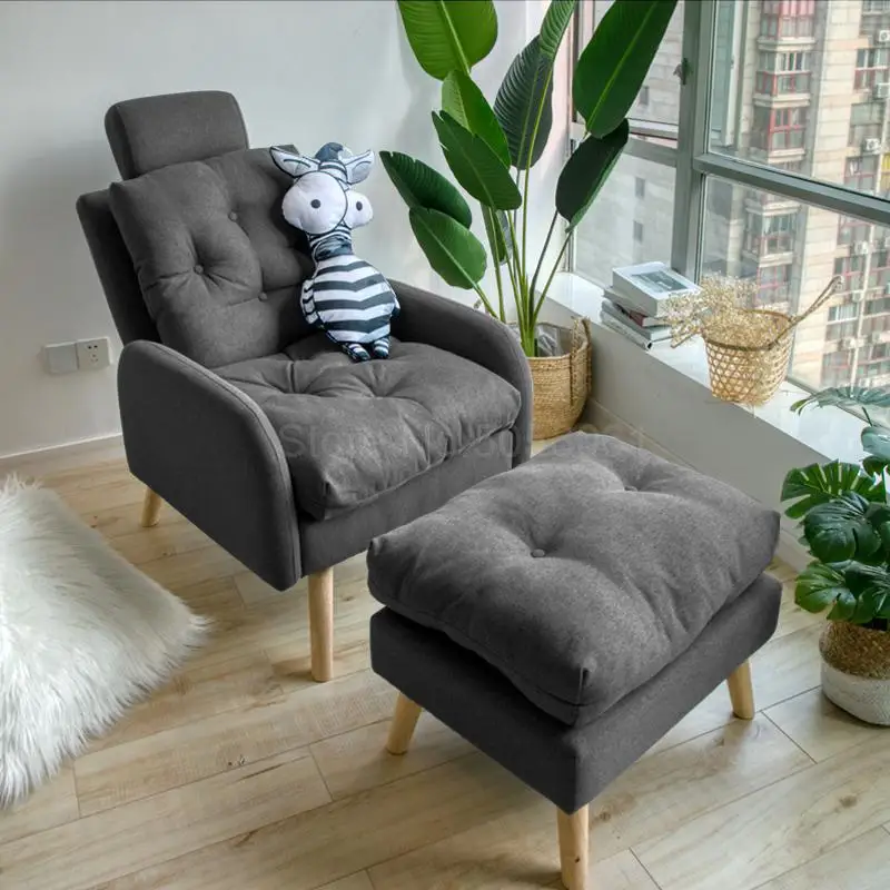 Деревянный диван-слесарь, одноместный диван-стул, спальня, красивая девушка, простой складной Балконный стул для отдыха - Цвет: fy10