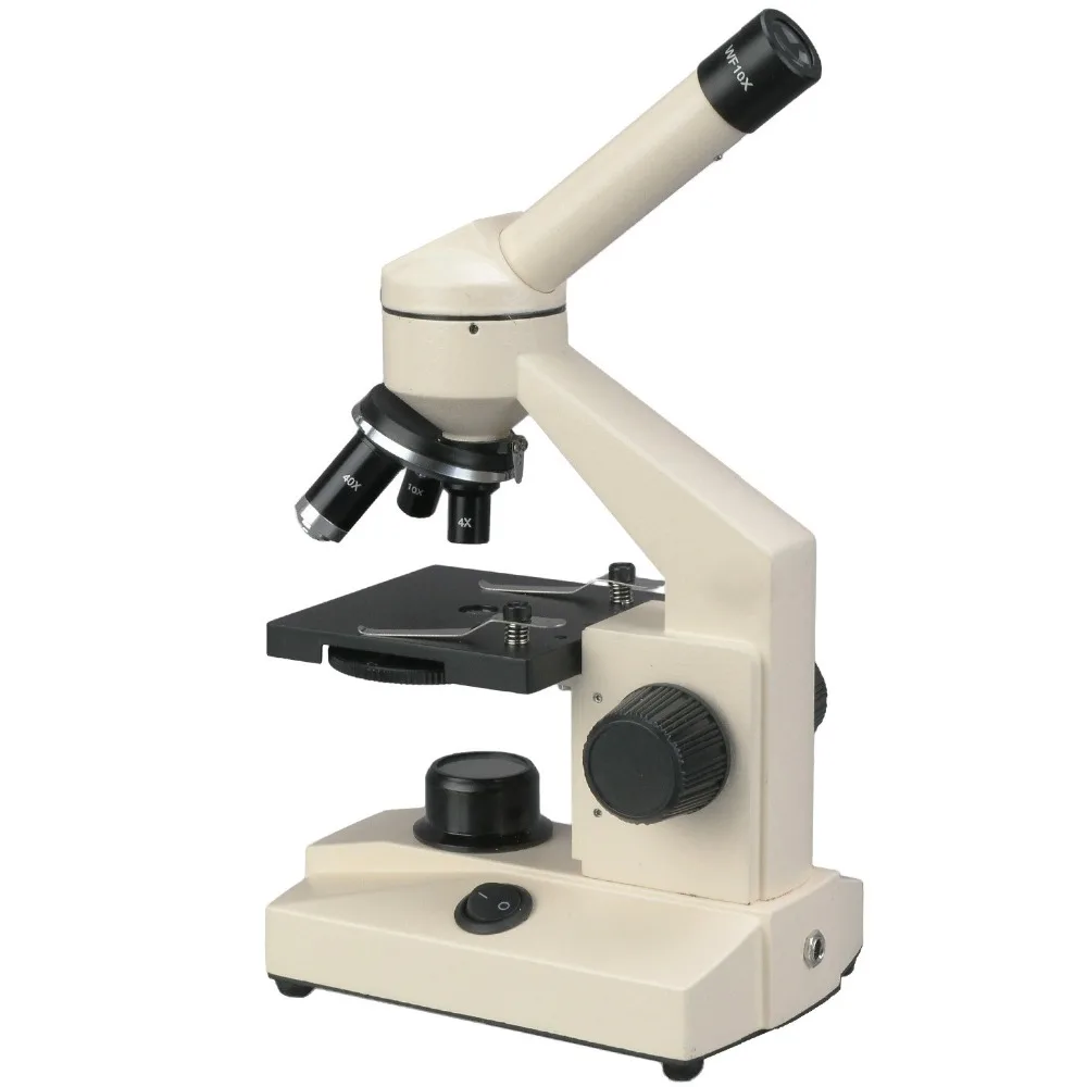 AmScope 40X 1000X полностью металлический оптический стеклянный объектив студенческий