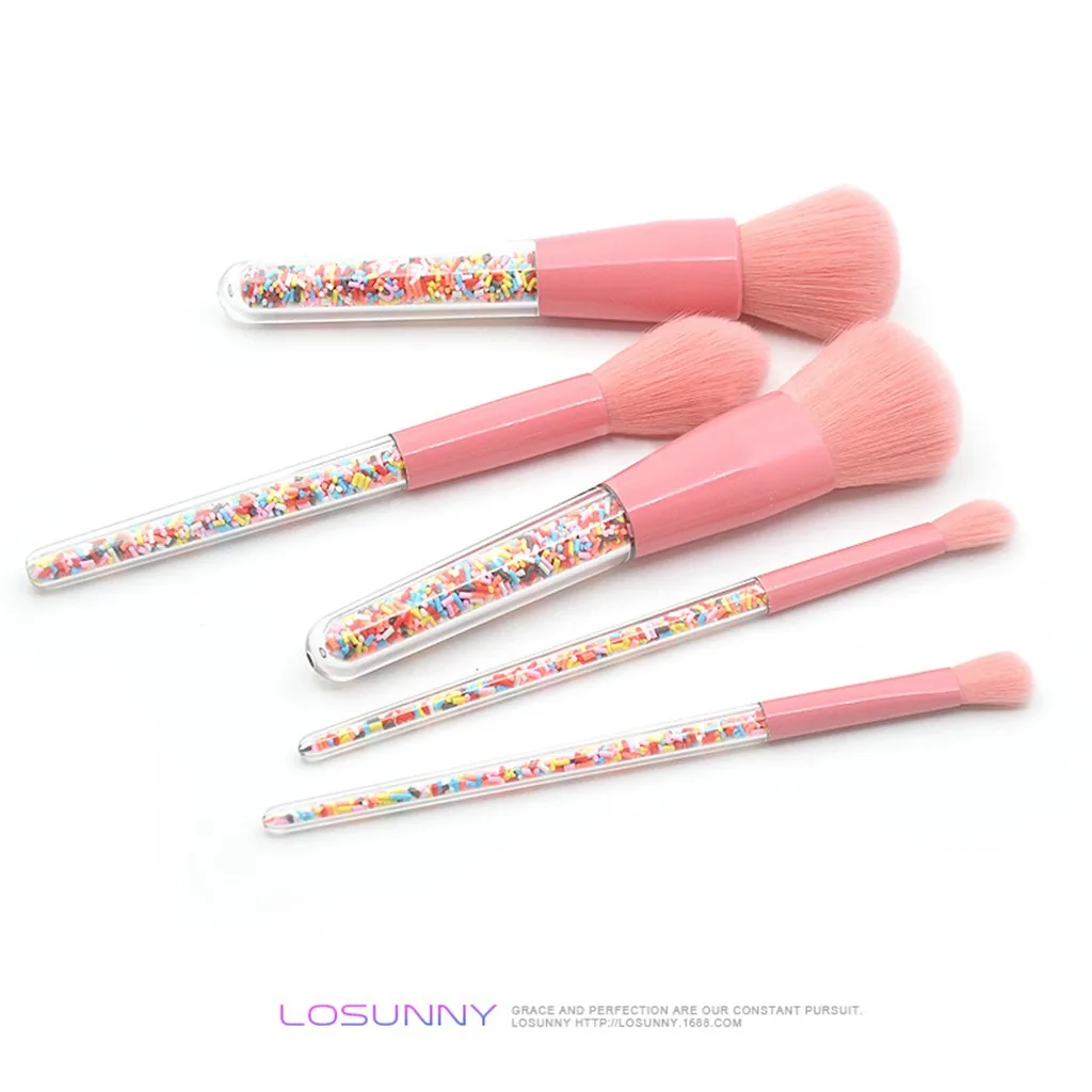 OutTop ColorWomen 5 шт./компл. многоцветные пластиковые гранулы с прозрачной ручкой