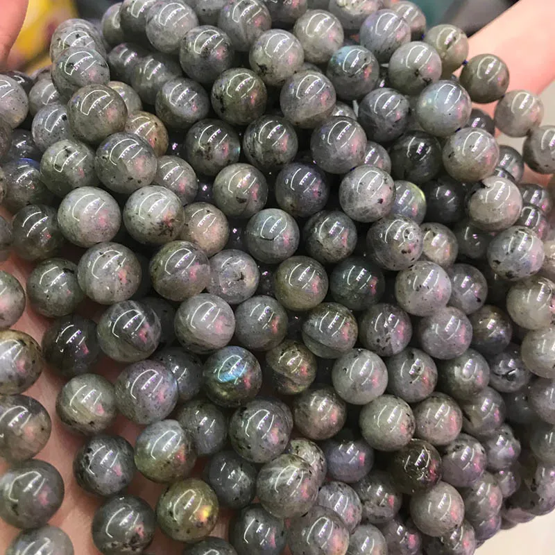 Бусины из натурального камня серый цвет подвеска бусина драгоценного 6 8 10 мм