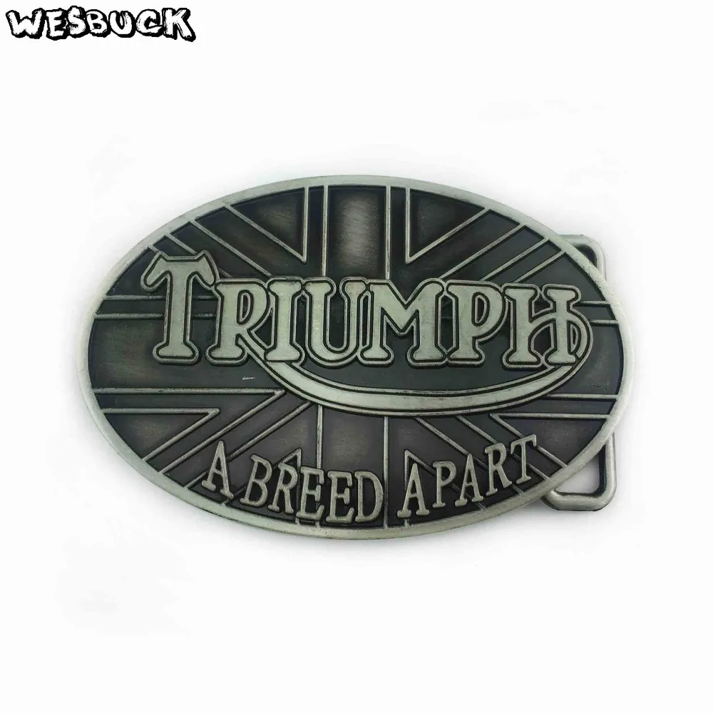 5 PCS MOQ WesBuck бренд TRIUMPH мотоциклы порода часть пряжки ремня овальная металлическая