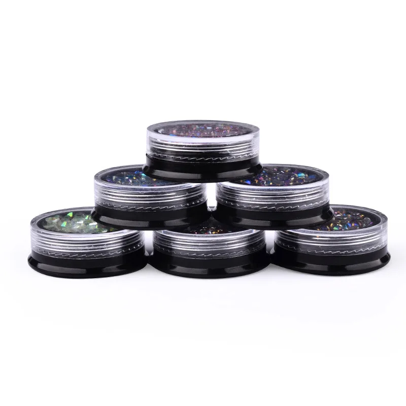 Украшение для ногтей janthink стразы разных размеров 2 мм 4 синие розовые золотые