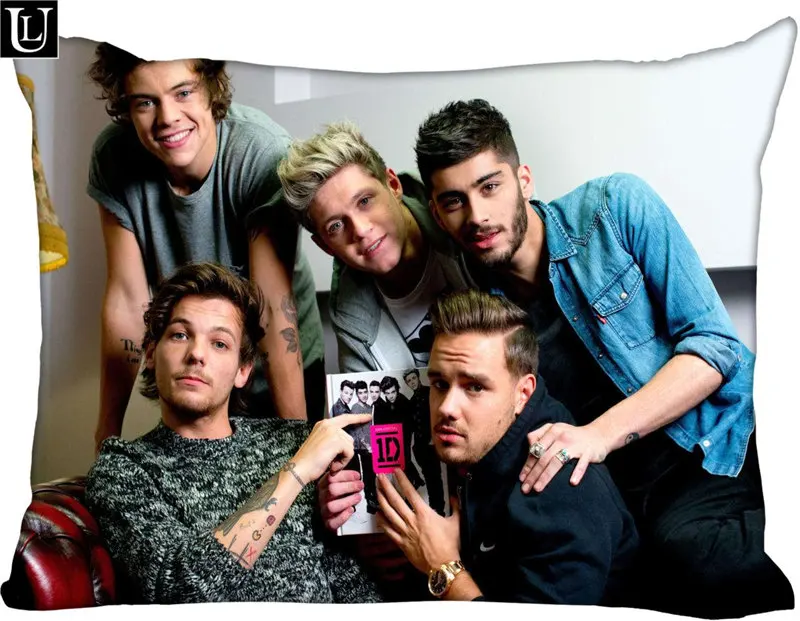 

Custom One Direction Rectangle Pillowcase zipper Classic Pillow Case DIY Pillow Case With Your Picture 20x30inch two sides