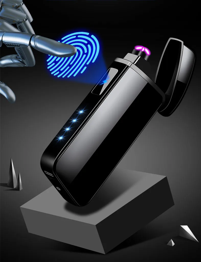 Двухдуговые Плазменные USB ветрозащитные, импульсные индукционные прикуриватели, металлические электронные смарт-дисплеи