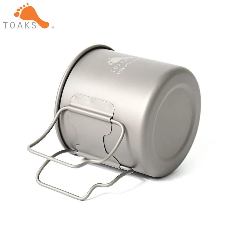 TOAKS CUP 375 кружка из чистого титана Ультралегкая уличная без крышки и складной