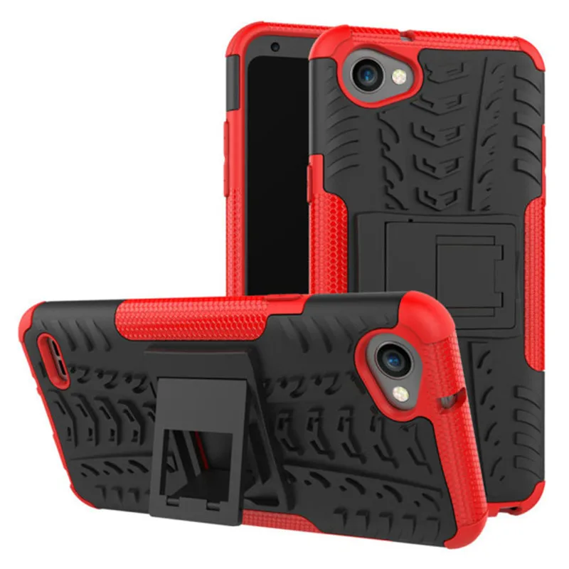 LG Q6 Case Plastic Silicon Fitted Back Armor Hard With Stand Cover For Q6A Alpha M700 Plus X600 Phone Cases |