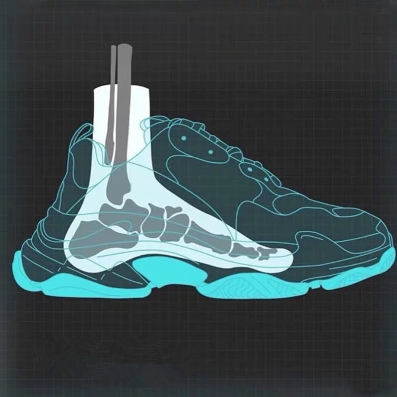 На толстой подошве Кожаные кроссовки повседневная женская обувь со вставками на