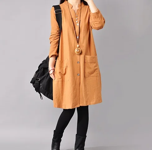 Новинка весна/осень рубашки для беременных льняные женские длинные Платья