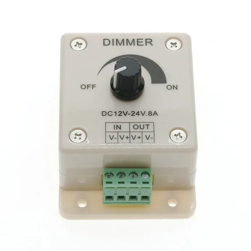 Светодиодный диммер DC12V~ 24V 8A вручную вращения диммер контроллер для Светодиодные ленты