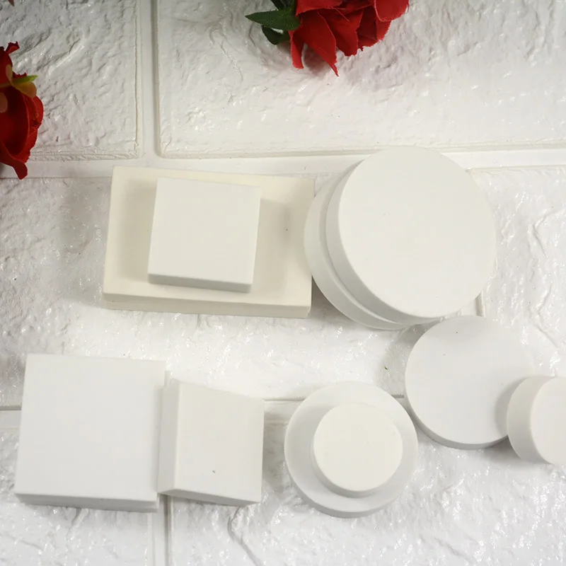 Белый Круглый Волшебный резиновый штамп блок для вырезания DIY штамповки сделайте