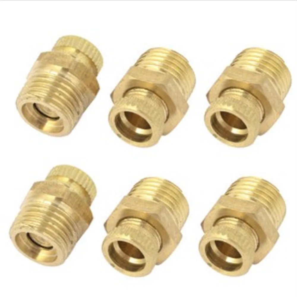 

6 Pcs Air Compressor 1/4PT Male Thread Water Drain Valve Gold Tone