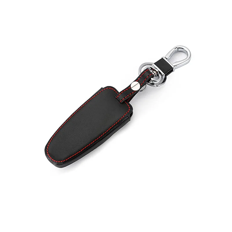 

Black Leather Remote Smart 5 Buttons Key Holder Cover Case For Ford Edge Explorer Fusion