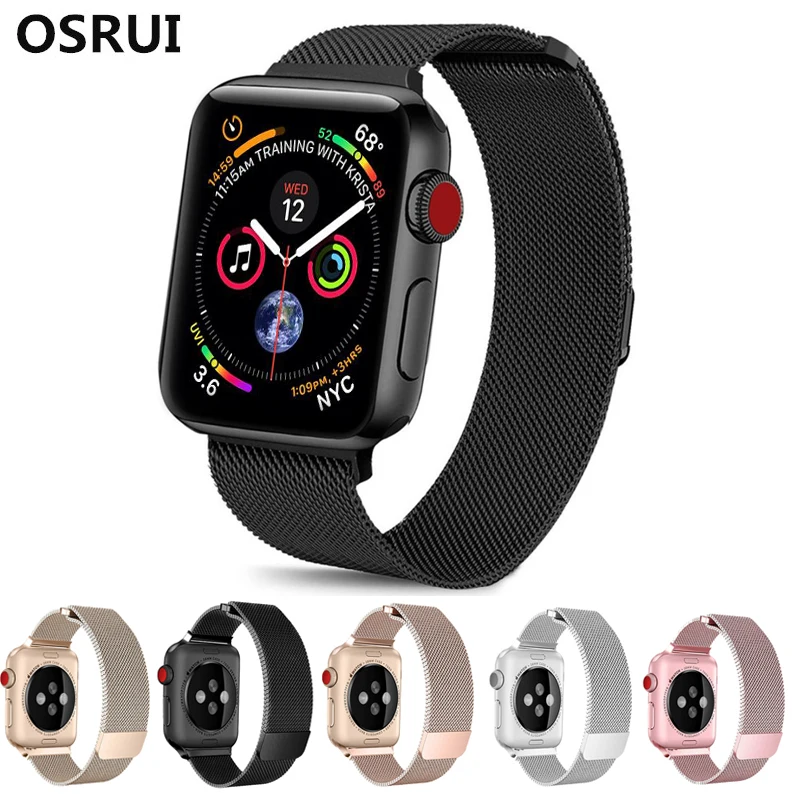 Миланская петля для Apple Watch series 4 44 мм/40 мм ремешок Iwatch 3 2 1 42 38 браслет из
