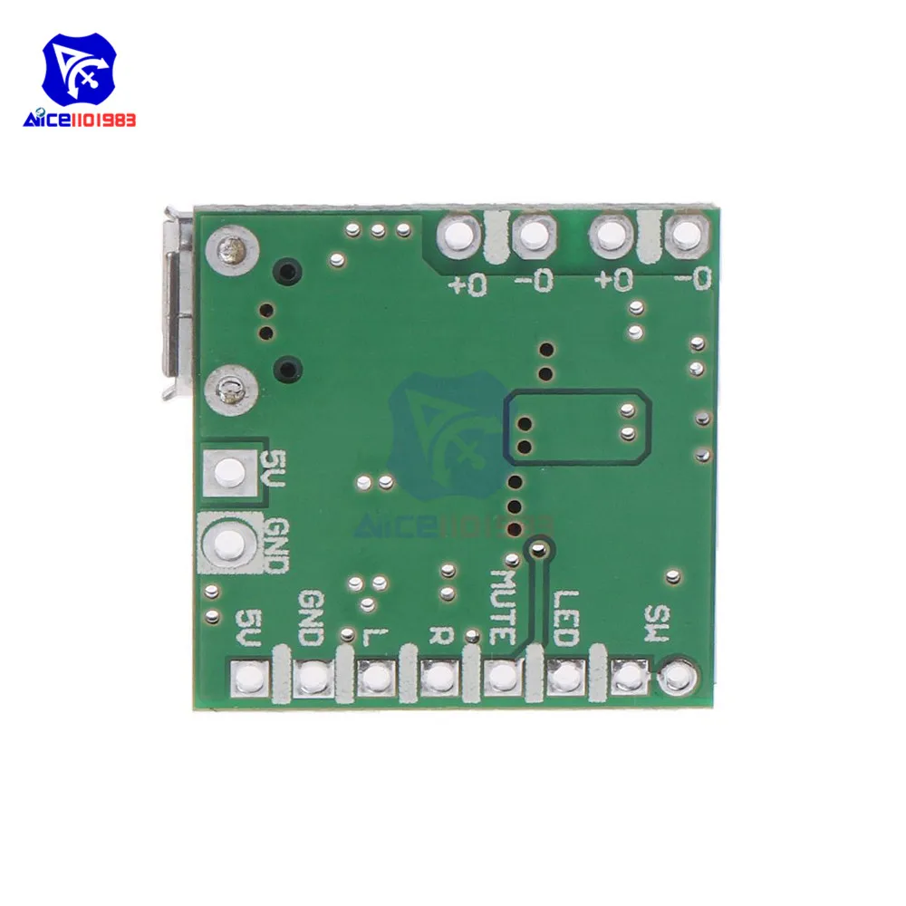PAM8403 Класс D DC 5 В 2 канала микро USB цифровой аудио усилитель плата модуль 2* 3W регулятор громкости переключатель стерео усилитель доска