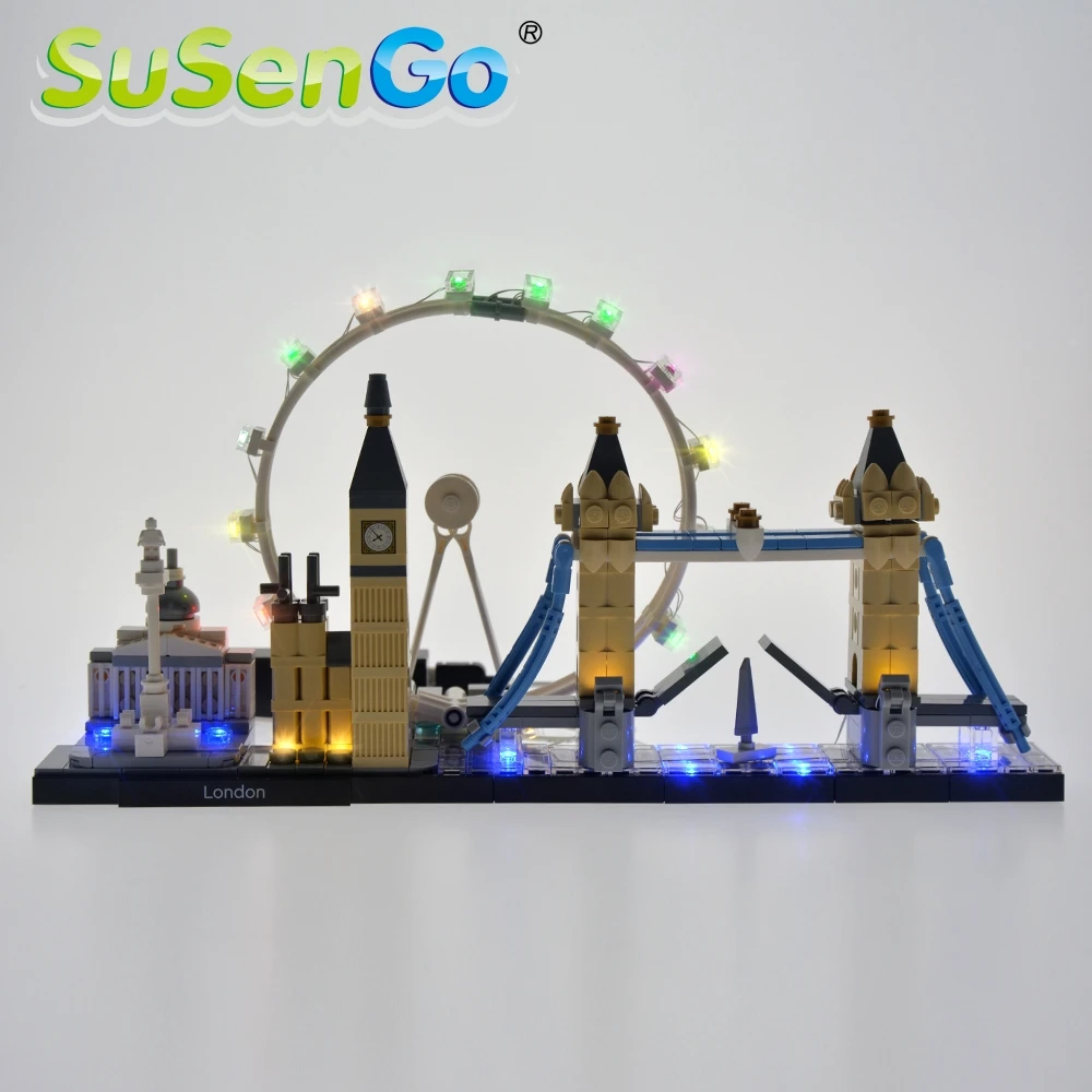SuSenGo-Kit de luz LED para arquitectura del Skyline londinense, Compatible con 21034, sin bloques de construcción, modelo 10678