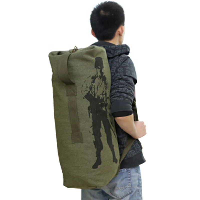 Мужской винтажный многофункциональный военный холщовый рюкзак дорожный