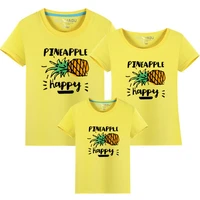 1 piece t shirt cotton father son short sleeve t shirt fashion pineapple pattern summer family look mother and daughter clothes